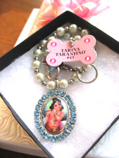 Tarina Tarantino Necklace Choker Pet Kashmir Gypsy Crystal NWT 12 1/2  Bambino