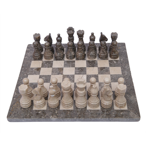 Marble chess set grey - set, verona