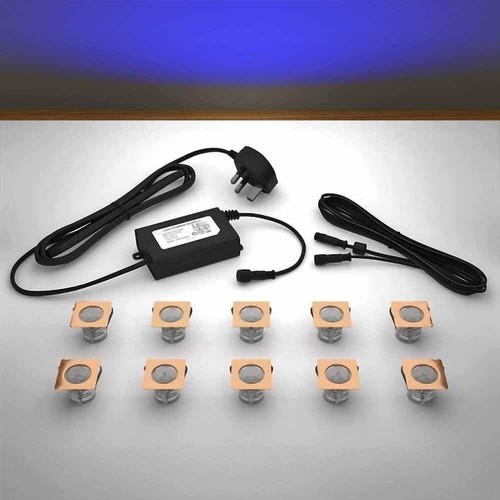 30mm copper lights square - copper,