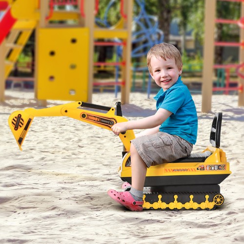 Ride excavator toy tractors - on,