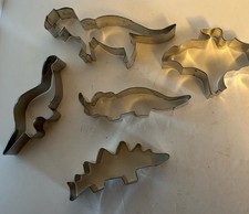 Set of 5 Dinosaur Metal Cookie Cutters 
