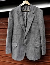 MACNAUGHTONS OF PITLOCHRY PURE NEW WOOL HERRINGBONE JACKET  UK 46R Tweed Style