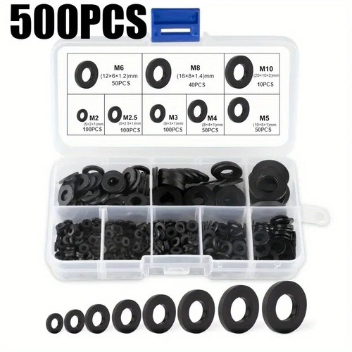 500pcs flat washers nylon - flat,