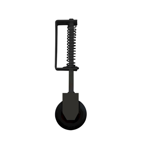 Gate wheel spring loaded black - wheel,