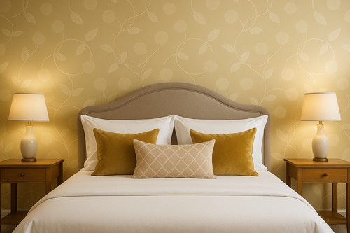 Harlequin gold cream - harlequin, floral