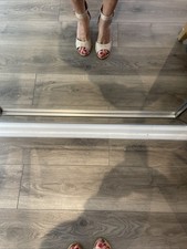 Sparkly Gold Block Heeled