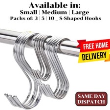 10x Stainless Steel S-Hooks