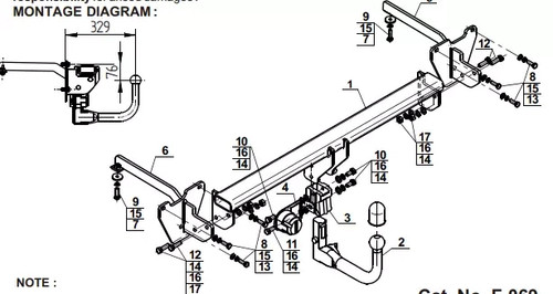 Detachable swan neck tow - detachable,