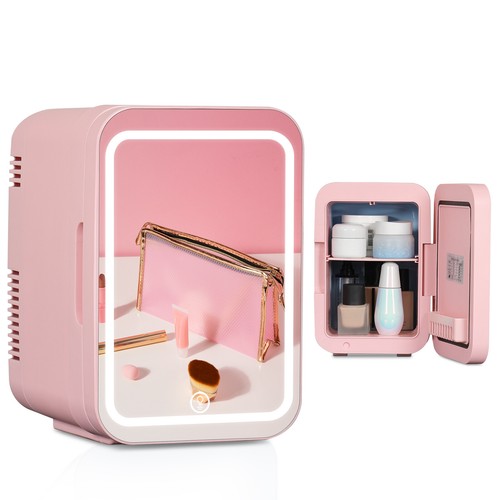 Led mirror mini fridge - led,