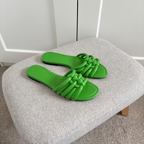 Zara womans green woven - womans, flat