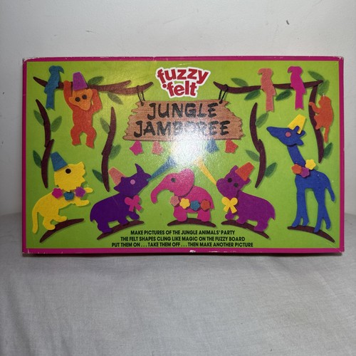 Vintage fuzzy felt - fuzzy, jungle