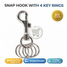 Snap Hook Keychain 4 Key Rings