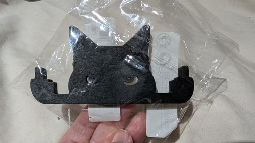 Black cat ornament - cat, up