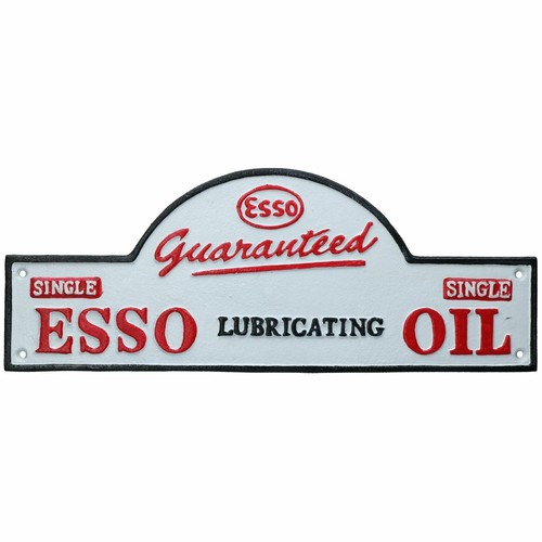 Domed esso cast iron sign - domed,