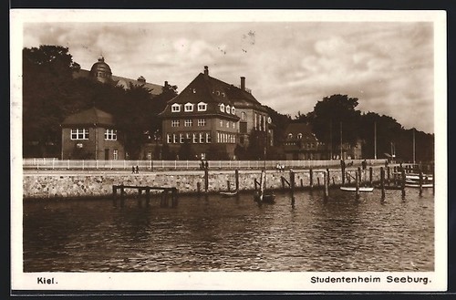 Postcard kiel seeburg student - kiel,,