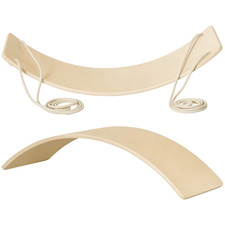 HOMCOM Wood Wobble Board W/ Ropes, Baby Rocker Balance Board for Kids, Adults