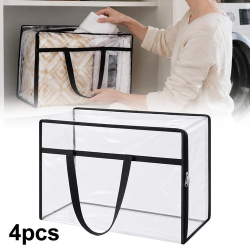 4pcs pvc clear zipped - pvc, storage