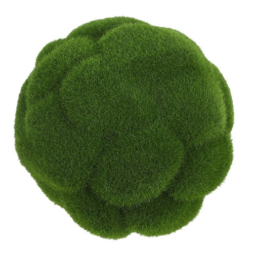 Realistic faux moss ball - moss, green