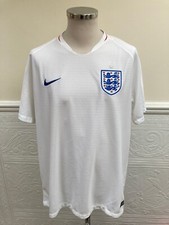 Nike England Home 2018-2019 White Football Soccer Shirt Jersey Size XL
