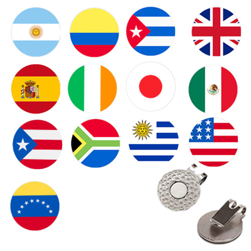 Golf ball markers - ball, flags