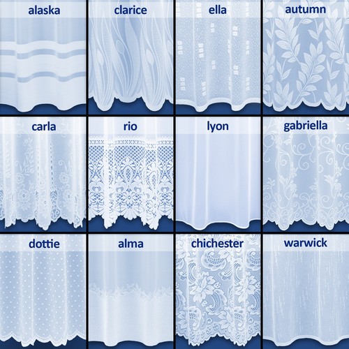 Premium white net curtains - net,