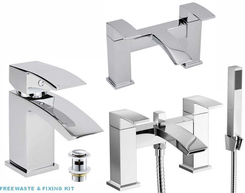Waterfall bathroom taps - waterfall,