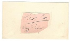 RAY PARKIN & GEORGE COX ARSENAL FC 1933-1934 SEASON RARE ORIGINAL AUTOGRAPHS