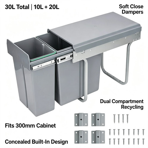 Pull out bin 30l - out,