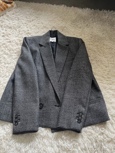 Zara grey tweed - zara, blazer
