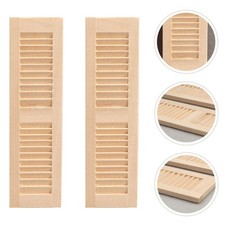  2 Pcs Furniture Shutter Wear Resistant Shutters Dollhouse Decorations