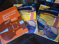 3x Old ABRSM (Associated Board) Books for Violin - Grades 3, 4 and 6, 1997-2004