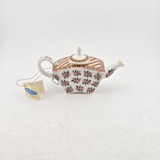 Miniature China Teapot – Pink Floral Design with Gold Trim, Special Edition 