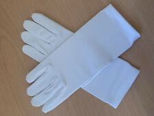 WHITE HOLY COMMUNION/FLOWER GIRL/KID CHILD BRIDESMAID SATIN SHORT FINGERED GLOVE
