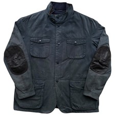 Barbour Ogston Wax Jacket Mens XL BLue Waxed Country