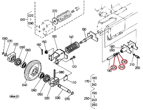 Idler wheel cylinder seal kit - wheel,