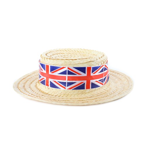 Straw boater hat union - straw,