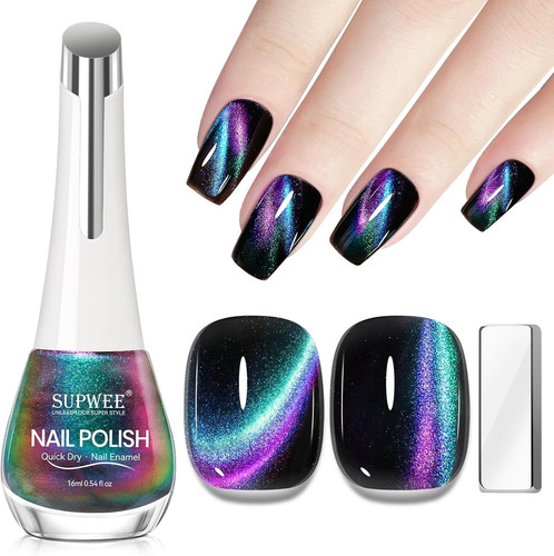 Cat eye nail polish gel - no,