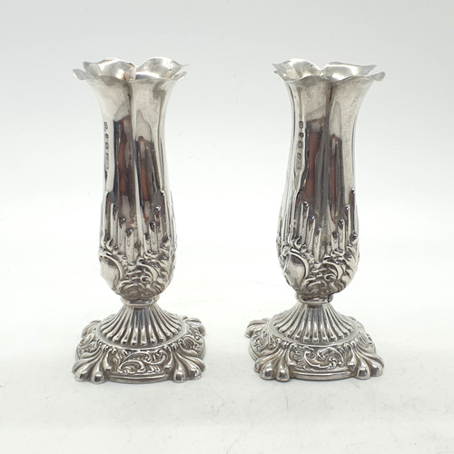 Pair victorian solid silver - pair,