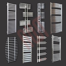 Designer Heated Towel Rails Warmers Bathroom Radiators Chrome & White HUGE SALE