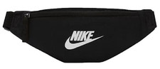 Nike Heritage Bum Bag Cross Body Adult Black Zip Pocket Hip Waist Travel Pouch