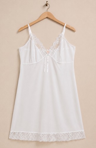 Vintage perfectform white - white, lace