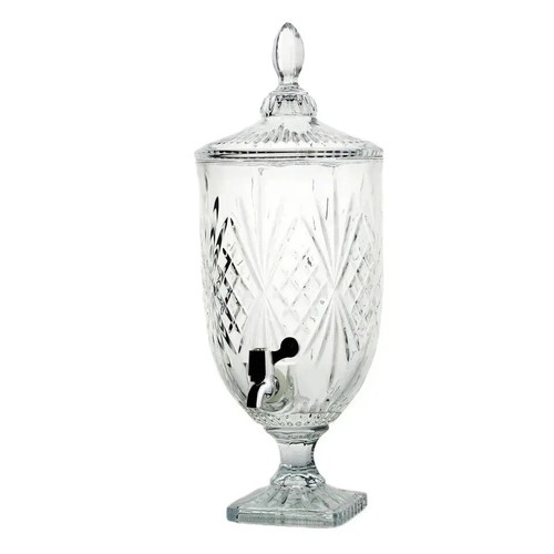 Large crystal glass dispenser - crystal,