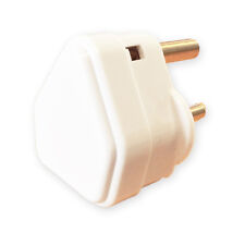 2 AMP WHITE PLASTIC ROUND PIN PLUG (SMALL SIZE)