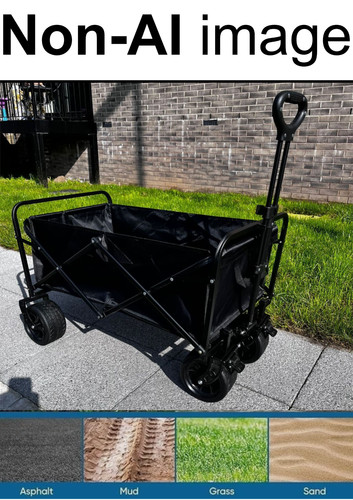Folding fabric garden wagon - fabric,