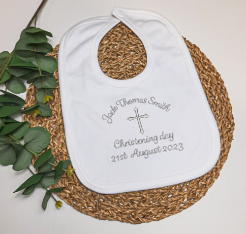 Embroidered christening - embroidered,