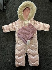Next Baby Girl Snowsuit All-in-One Pramsuit for Winter Ages 3-6 Months