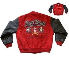 Warner Bros 1980s Bad Boys Leather Varsity Bomber Jacket ACME G1 Og Vtg Medium