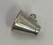Vintage .925 STERLING SILVER 3D Mega Phone CHARM For Charm Bracelet