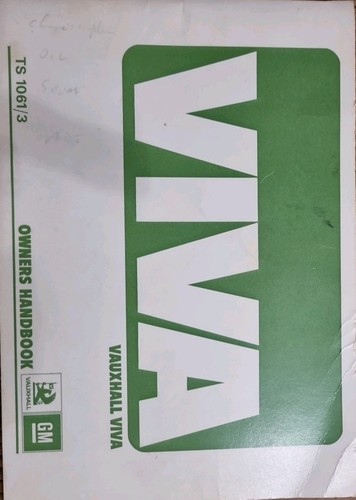 Vauxhall viva owners manual - viva,