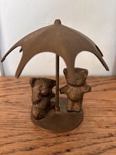  Vintage Solid Brass Teddy